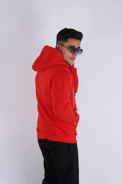 Est Estola ORANJ Чоловічий худі з капюшоном і кишенями - 3 нитки шардоне