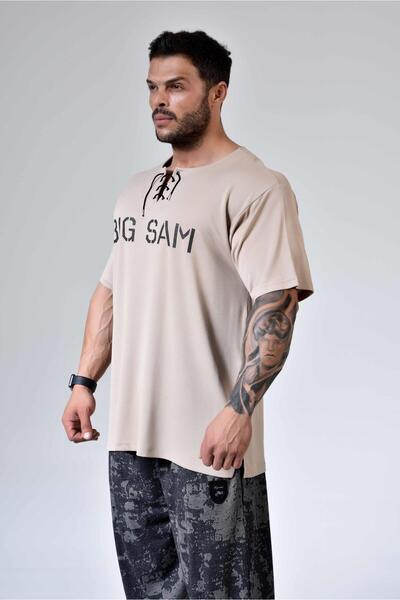 Big Sam Big Sam 3315 - Oversize Lace-Up Sports T-Shirt