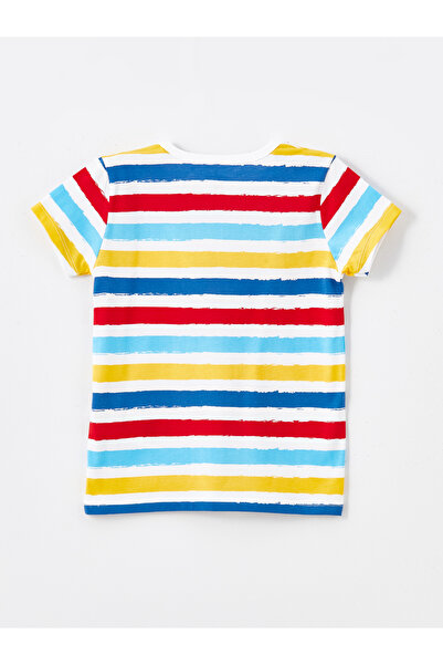 LC Waikiki Crew Neck rövid ujjú csíkos kisfiú pizsama szett rövidnadrággal