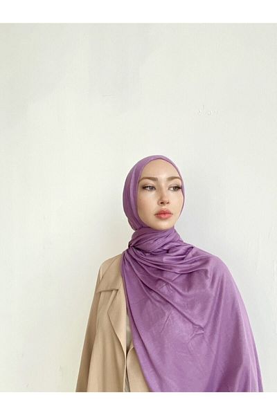 Hürremist Viscose Combed Shawl Dark Lilac - Sheer-proof, Anti-sweat, Easy to Use, Ultra Comfortable