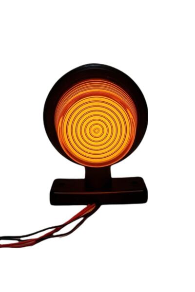 NETOTOMARKET Maxi Takoz Küpe Lamba Neonlu 24 Volt 10,5 Cm Sarı-kırmızı