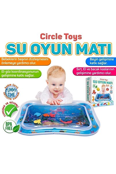 Circle Toys Baby Water Mat Tummy Time Activity Toy Water Pool