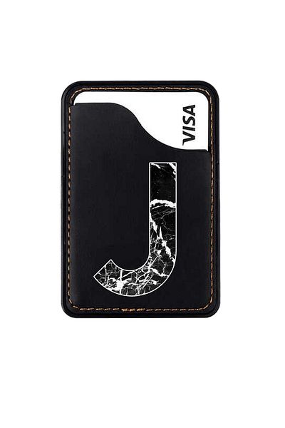 omix X300 X400 X500 X600 X700 X5 X6 X7 X3 X6 X7 Leather Card Holder Case Letter J Marble