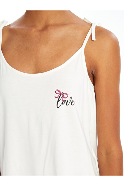 LC Waikiki Strappy U-neck Women's Shorts Pajama Set - Printed