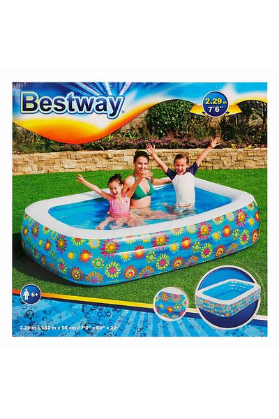 BESTWAY 3 Ring Rectangular Flower Patterned Children's Pool