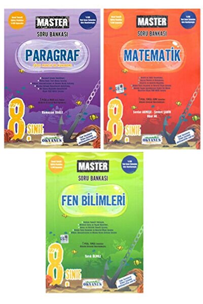 Okyanus Yayınları Master Fen Matematik Paragraf S.b 3 Lü Set 8.sınıf