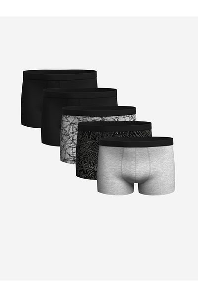 LC Waikiki Ανδρικά μπόξερ 5 Pack Flexible Cotton Black - IMREX GLOBAL