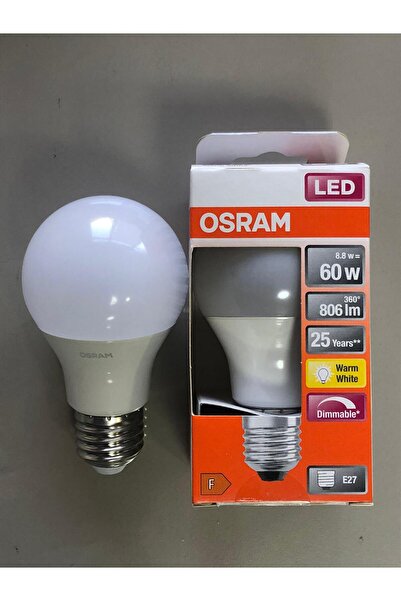 Osram 3 ADET OSRAM E27 DİMLİ LED LAMBA 8,8W=60W 806 LÜMEN  2700KELVİN SARI  2...