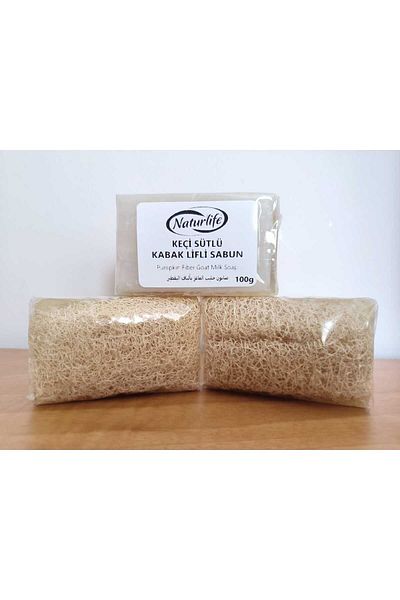 Naturlife 100 Gram Naturalyphic Goat Milk Gourd Fiber Soap - Short Cut