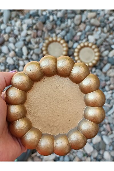 grafimum Διακοσμητικό κοσμήματα από μπετόν με χρυσό φύλλο - Πιάτο