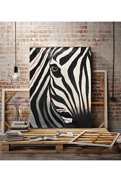 PrintiesPlus Dekoratif Zebra Kanvas Tablo Duvar Dekoru