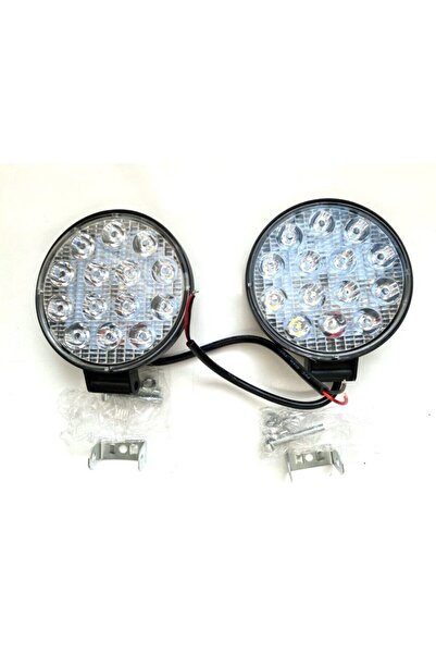 First Led Projektör Off Road Çalışma Sis Lambası 14 Led Yuvarlak Power Led 2 Adet