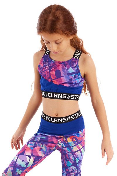 Colorinas Stay Active Tricou sport crop pentru fete