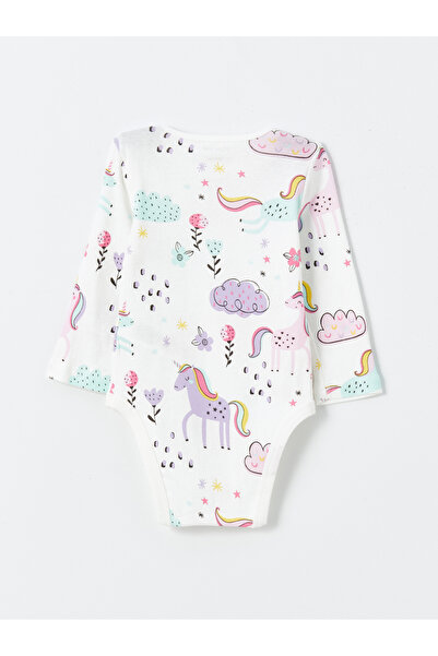 LC Waikiki Sada 3 bodyček s výstřihem a potiskem pro holčičku