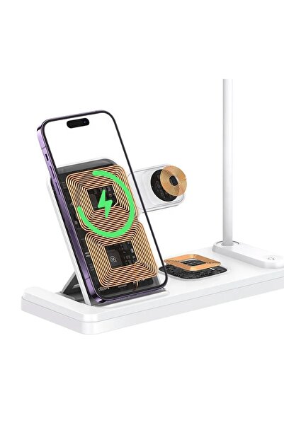 asua 4 in 1 20 Watt Wireless Masa Lambalı Kablosuz Şarj Standı