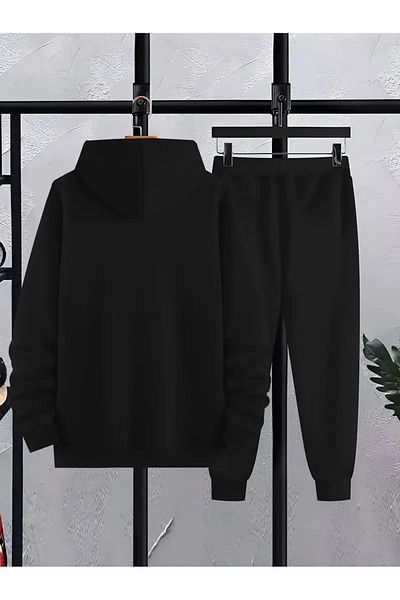 EYAX MODA Σετ ανδρικής φόρμας - Φούτερ με κουκούλα και πάτο Jogger
