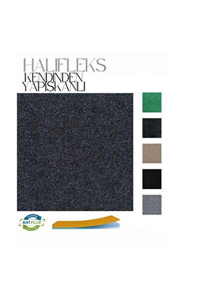 KatFlex Halıflex Kendinden Yapışkanlı Duvardan Duvara Antrasit Halıfleks Rip Halı Keçe Zemin Kaplama