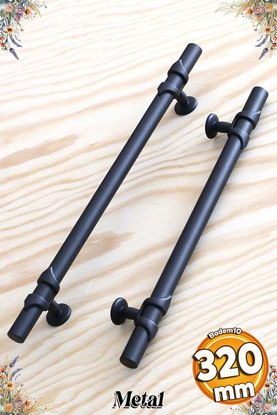 Badem10 Spade (PREMIUM) Metal negru 320 mm - 32 cm Mobilier Bucătărie Sertar Dulap Mânere negre Mâner