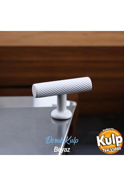 Badem10 Doruk Buton de mâner din metal alb Mobilier Bucătărie Sertar Dulap Dulap Capac Mâner Mâner Mâner alb