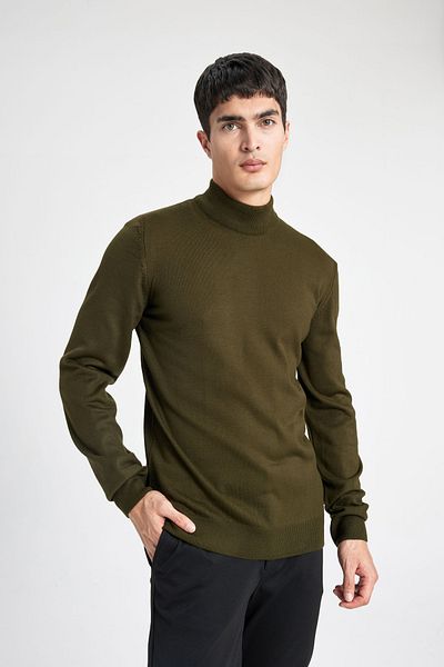DeFacto Slim Fit Slim Fit Πουλόβερ B7851axns
