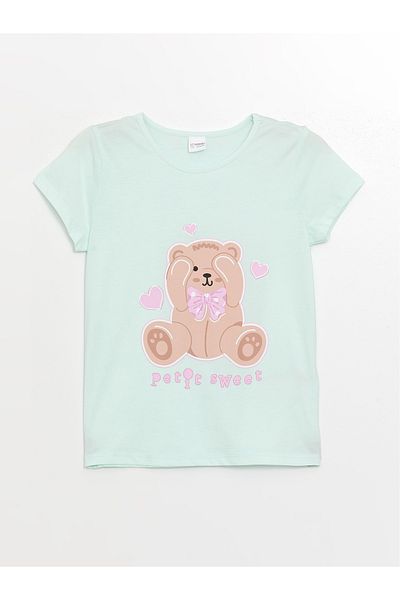 LC Waikiki Girl - Crew Neck Printed Short Sleeve Pajama Set