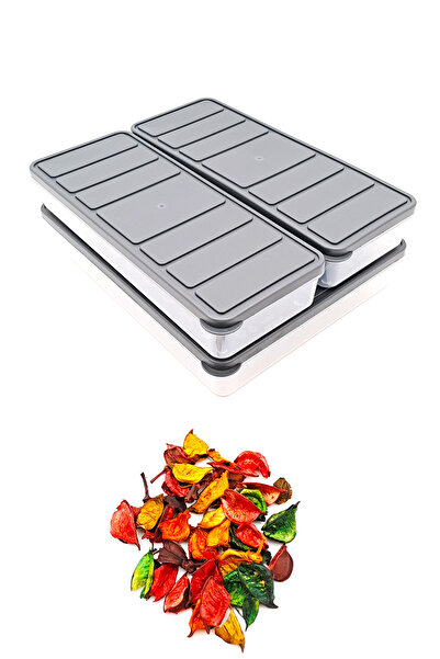 SWENCRAFT Set of 3 Food Storage Containers - Microwave and Drip-Frying, 2.4 Lt and 1.2 Lt Gray Color