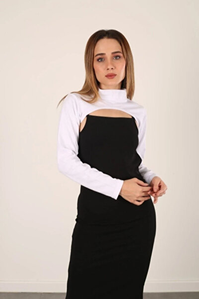 CrazyShopping Hijab compact din bumbac pieptănat pentru femei - guler vertica...