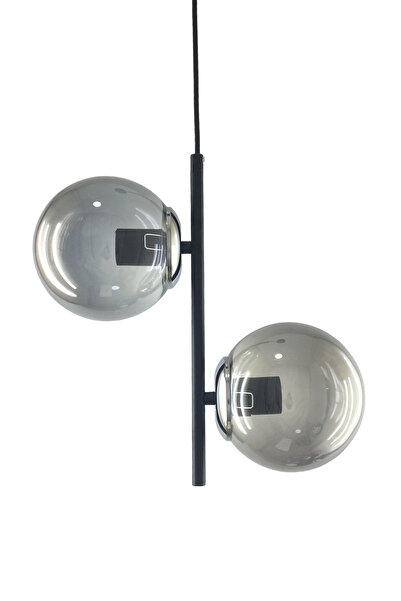 avimonaydınlatma Duet Modern Füme Glop Camlı Sarkıt Avize
