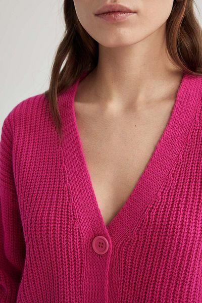DeFacto Strickjacke mit normaler Passform und V-Ausschnitt