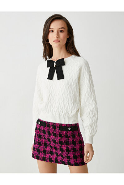 Koton Bow Detailed Knitted Sweater