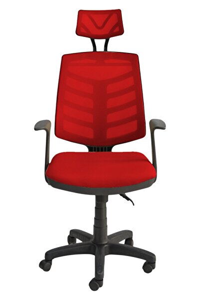 obc ofis büro concept Piramit Kırmızı Plastik Fileli Ofis Büro Öğrenci Çalışm...
