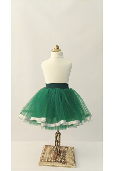 LULLY KİDS Fusta tutu din tul pentru fete - cu sclipici și detaliu panglică