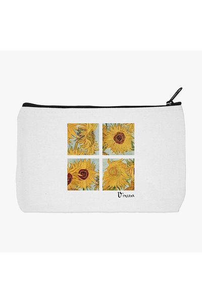 daystore Van Gogh Sunflower Collage - Θήκη για στυλό και τσάντα μακιγιάζ