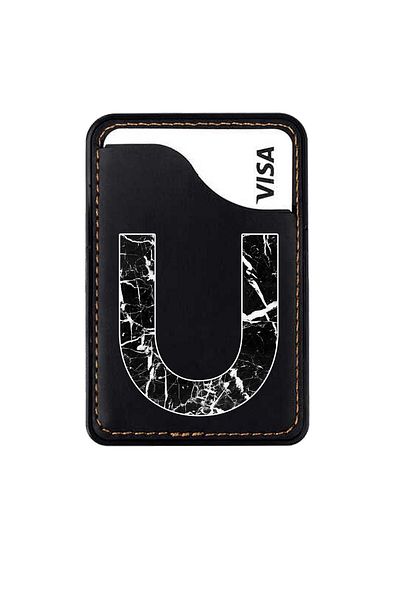 omix X300 X400 X500 X600 X700 X5 X6 X7 X3 X6 X7 Leather Card Holder Case Letter U Marble