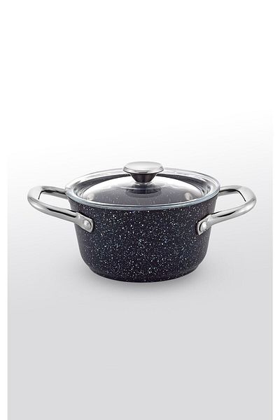 Fecra Starry 4 Piece Mini Granite Pot Set with Metal Handle