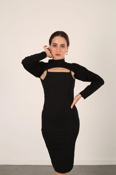CrazyShopping Bumbac pieptănat compact, 100% bumbac, guler pentru gât, mâneci lungi - guler pentru gât hijab pentru femei