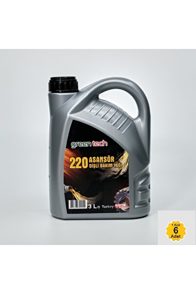 220 ASANSÖR DİŞLİ BAKIM YAĞI 3 LİTRE 1 KOLİ 6 ADET