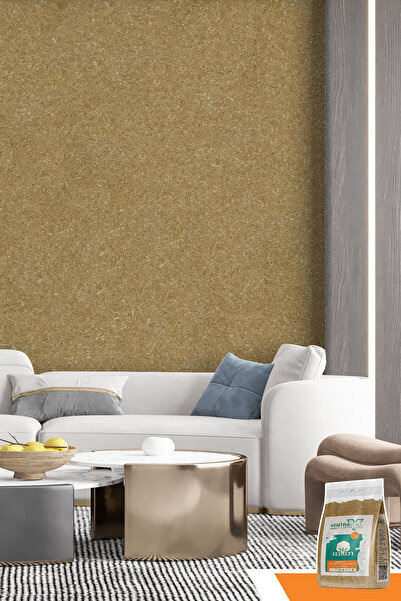 Ventrawall Ipek Sıva | Canlı Sıva | Isı Ve Ses Yalıtımlı Sıva | %100 Pamuk | Kahverengi | BR02-1,5 Kg | 5m²