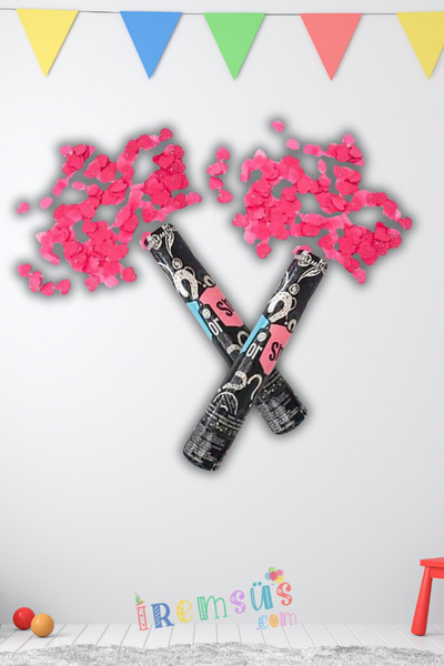 mypartyready Cinsiyet Belirleme Partisi Pembe Renk Konfeti 30 Cm 1 Adet Kız B...