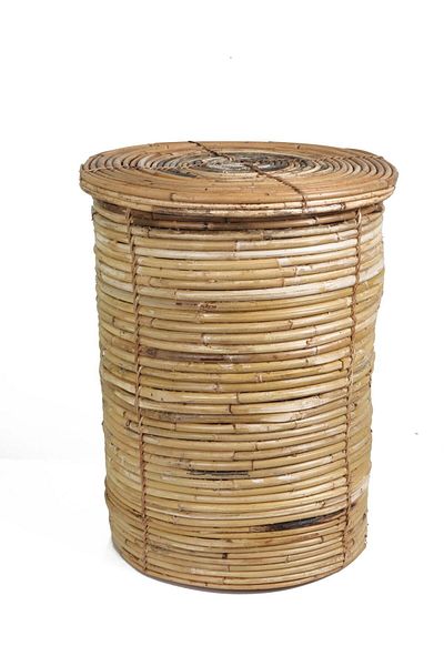 KANCAEV Small Bamboo Laundry Basket with Lid