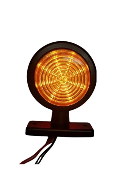 NETOTOMARKET Maxi Takoz Küpe Lamba Ledli 24 Volt Sarı-kırmız 10,5 Cm