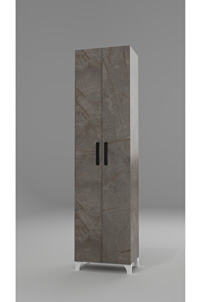 rafineritasarım Long 2 Kapaklı Raflı Çok Amaçlı Dolap Banyo Balkon Kiler Mdf