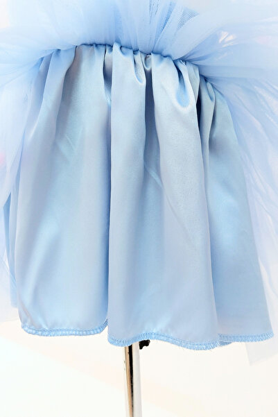 LULLY KİDS Fusta tutu cu pompon pentru fete / Fusta din tul cu pompon