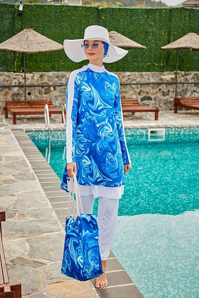 Marina Geantă de plajă cu model Saks C2304