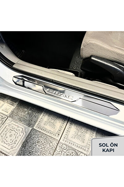 TAN GARAJ OTOMOTİV Honda Civic FD6 ve FB7 Kasa Civic Yazılı Kapı Eşiği Krom S...