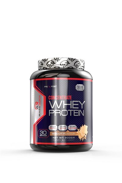 massquick 900Gr Concentrate Whey Biscuit Flavored Protein Powder 30 Servings