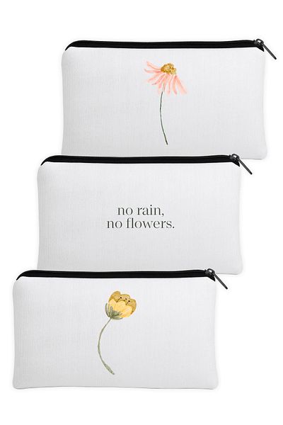 daystore Θήκη για στυλό και τσάντα μακιγιάζ - No Rain No Flowers