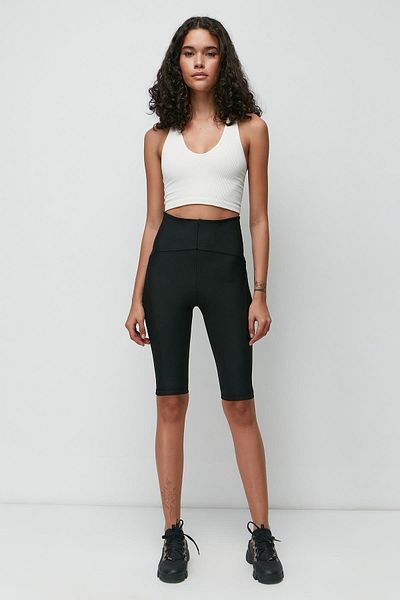 C&City Karyoka Sportshorts mit hoher Taille über dem Knie, Strumpfhose 9412, Schwarz