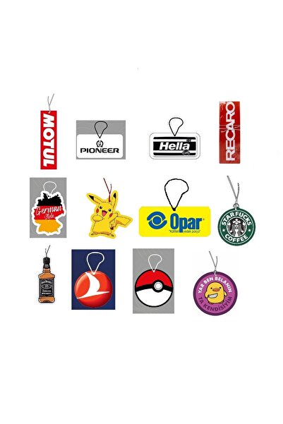 BsElektronik Ekonomik 12'li Paket Araç Ayna Asma Koku Eğlenceli Aksesuarlar Ve Dekoratif Modeller Paket 6