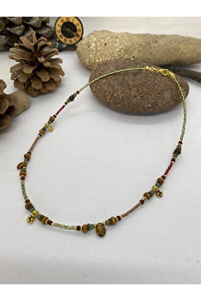 Porsuk Alternatif El Yapımı Etnik Otantik Hippi Bohem Kolye